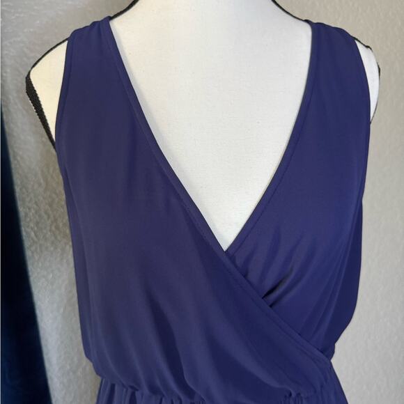 Lush Blue Flowy Mini Dress | Size M - Picture 5 of 7